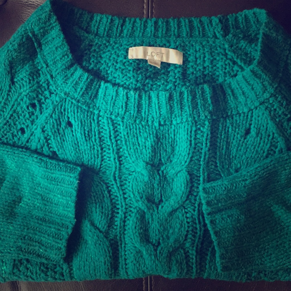 Turquoise LOFT sweater, size Medium